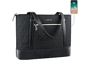 VANKEAN Laptop Bag for Women 16 Inch (Black Quilted): Work and Travel in Style
