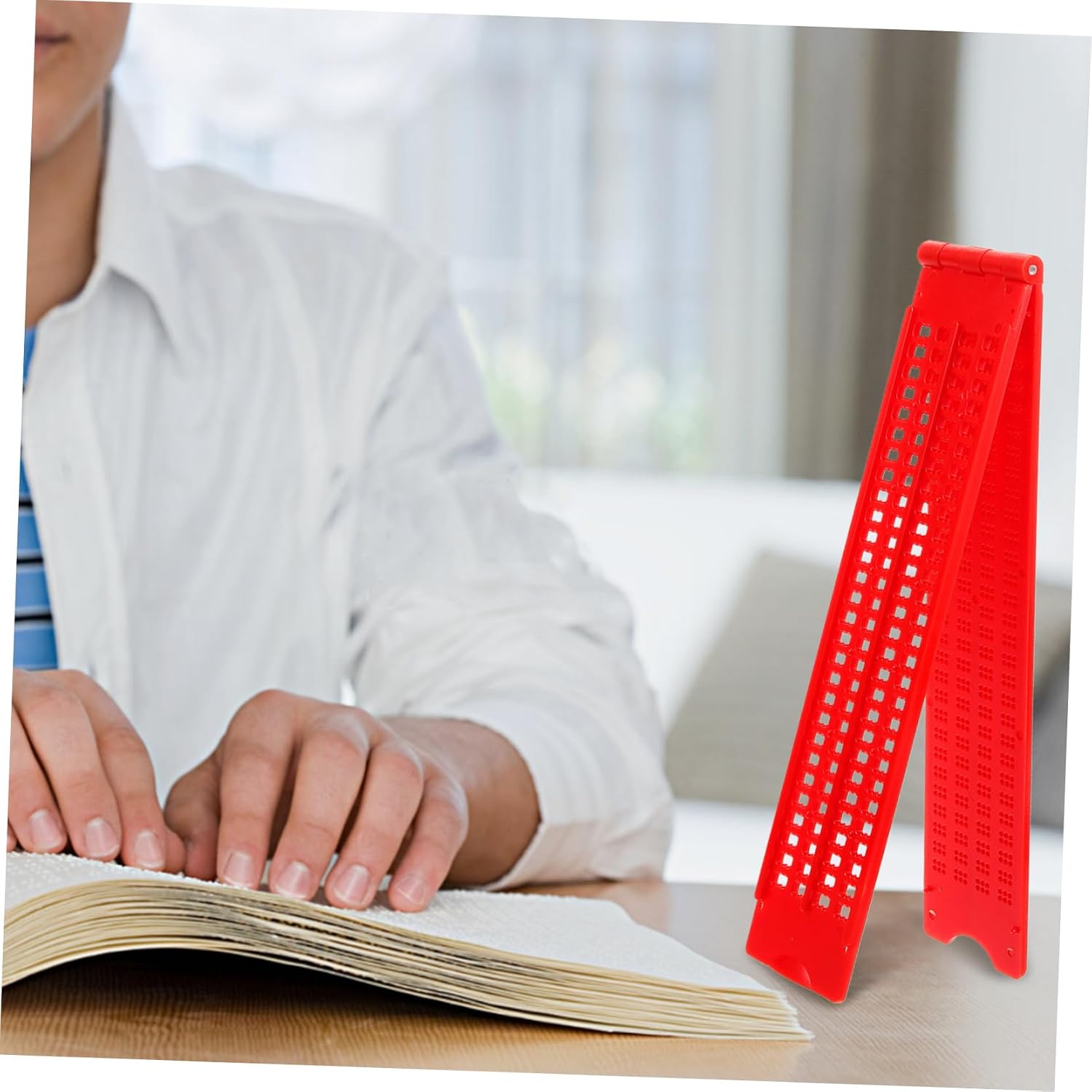 1set Braille Writing Plate Stylus Line Cell Design Visually Impaired Lightweight and Portable Braille Learning Tool for Easy Use