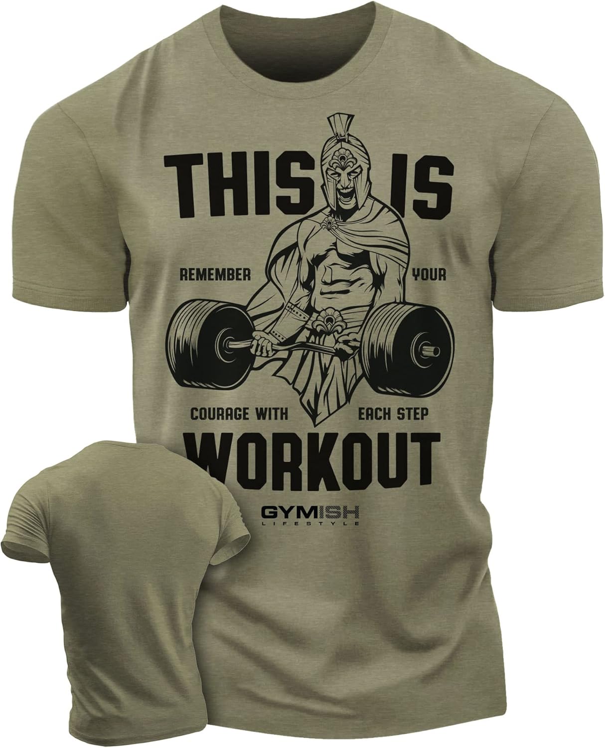 Gymish Lifestyle Spartan Warrior Workout Gym Shirt, Lifting Tshirt for Gym Goers