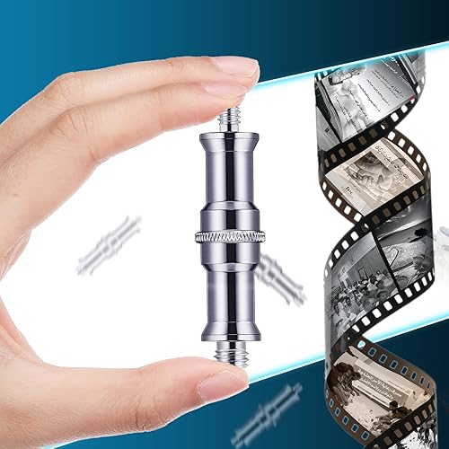 Miniatura 4 de 8 piezas estándar de 14 a 38 pulgadas convertidor macho de metal roscado tornillo adaptador de tornillo para cámara trípode soporte de luz de