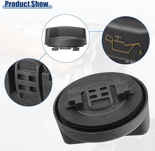 Miniatura 3 de ACROPIX Tapón de depósito de combustible de coche de repuesto para Volkswagen Beetle - Paquete de 1 negro