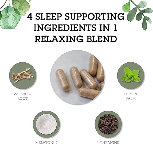 Miniatura 3 de Quantum Health Sleep Melatonina 2 mg Mezcla de apoyo saludable para dormir reparador con raíz de valeriana relajante, bálsamo de limón y L teanina