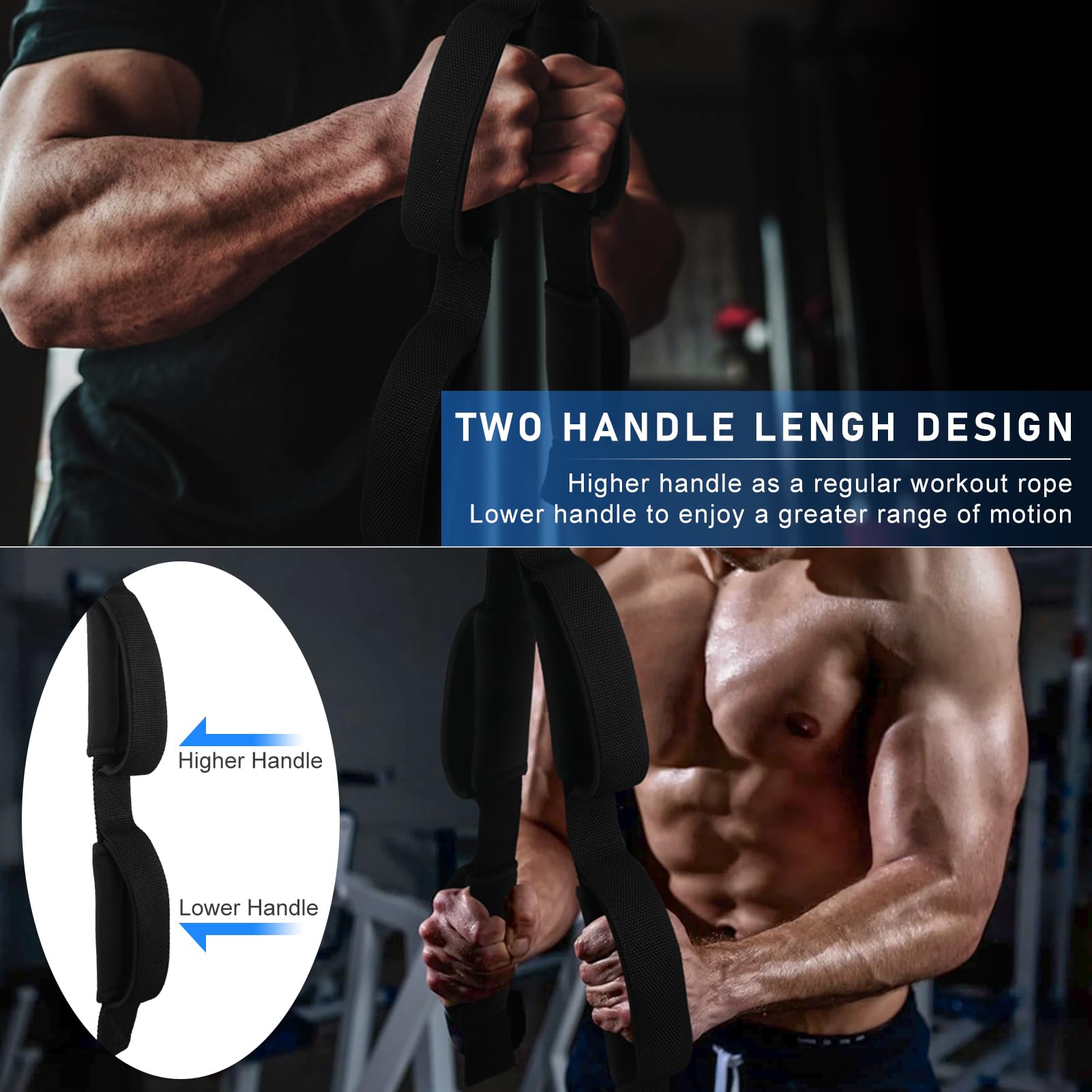 Poleas Gimnasio para Casa, Sistema de Polea Cable Máquina de Musculacion Accesorio de Entrenamiento para Máquinas de Brazo