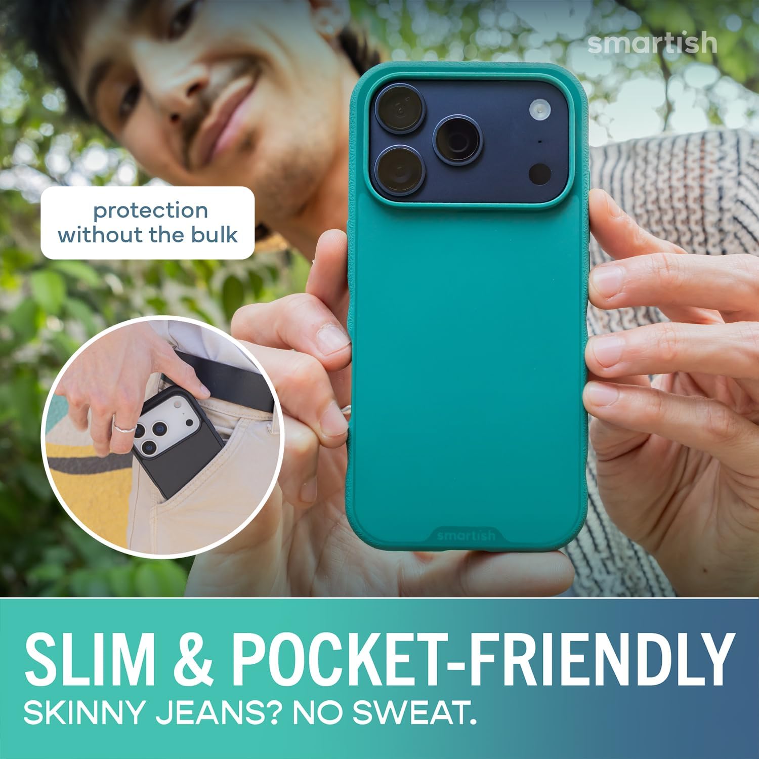 Smartish® iPhone 17 Pro MagSafe Case - Gripmunk Magnetic Slim Case [Lightweight + Protective] Thin Grip Cover with Microfiber Lining for Apple iPhone 17 Pro - So Jaded - Image 7