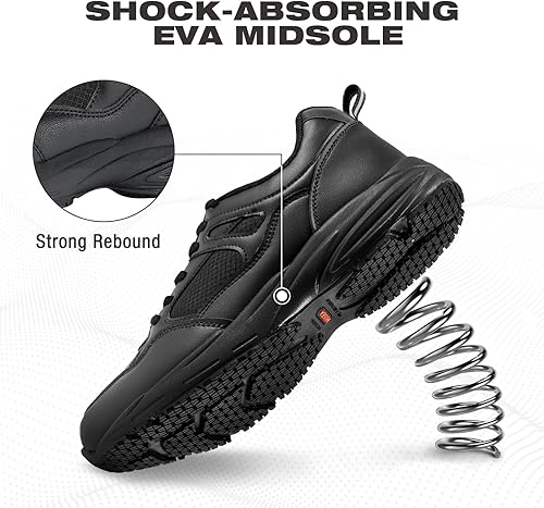 Miniatura 4 de NINGO Zapatos antideslizantes para hombre, resistentes al agua y al aceite, zapatos de trabajo antideslizantes. Suela antideslizante de grado SRC,