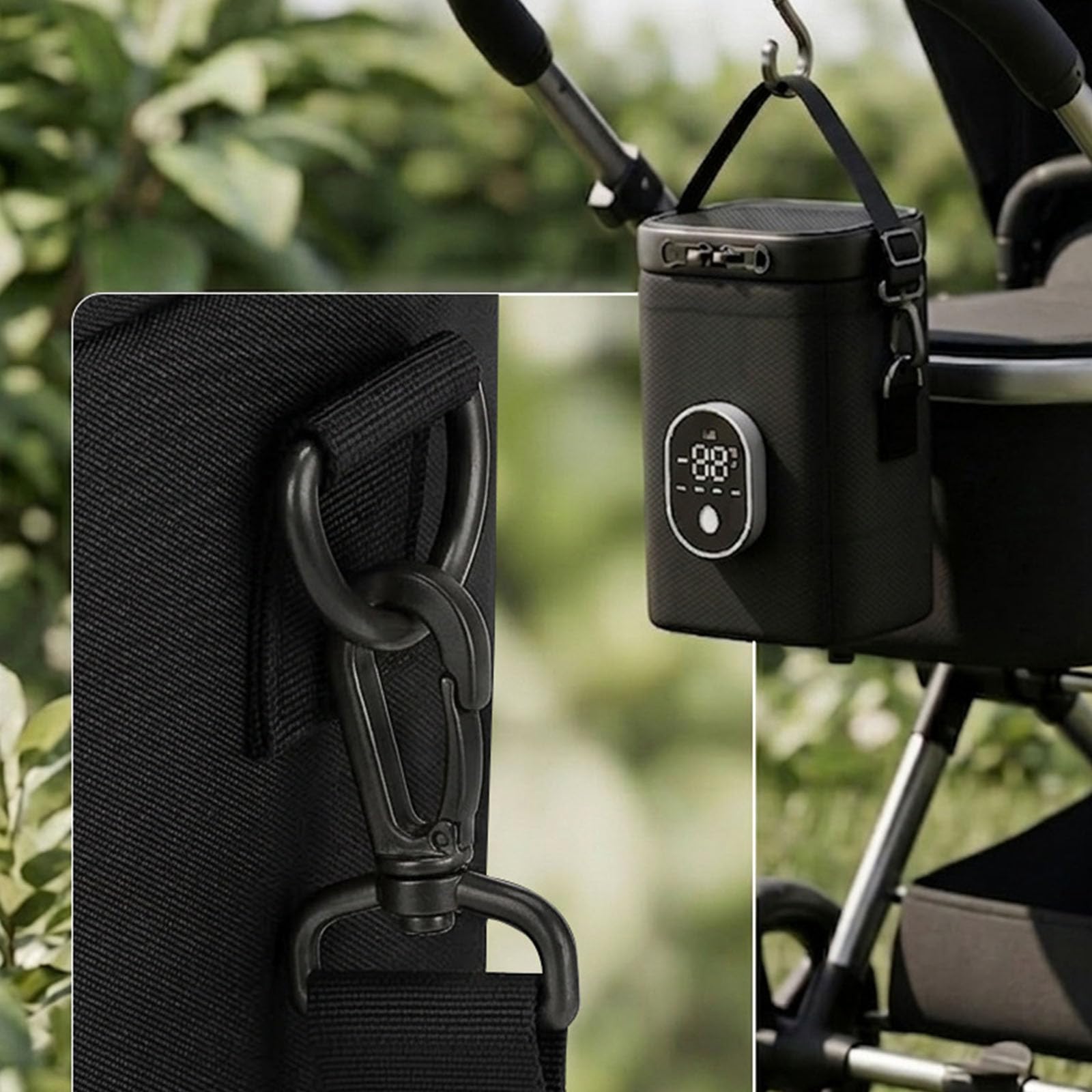 Sac de refroidissement portable pour lait maternel avec affichage numérique de la température et poches de glace rechargeables pour le voyage Sac de refroidissement du lait rechargeable