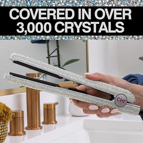 Miniatura 3 de CHI The Sparkler - Plancha para el cabello de Lava Ceramic de 1 pulgada edición especial alisador de cabello color plateado