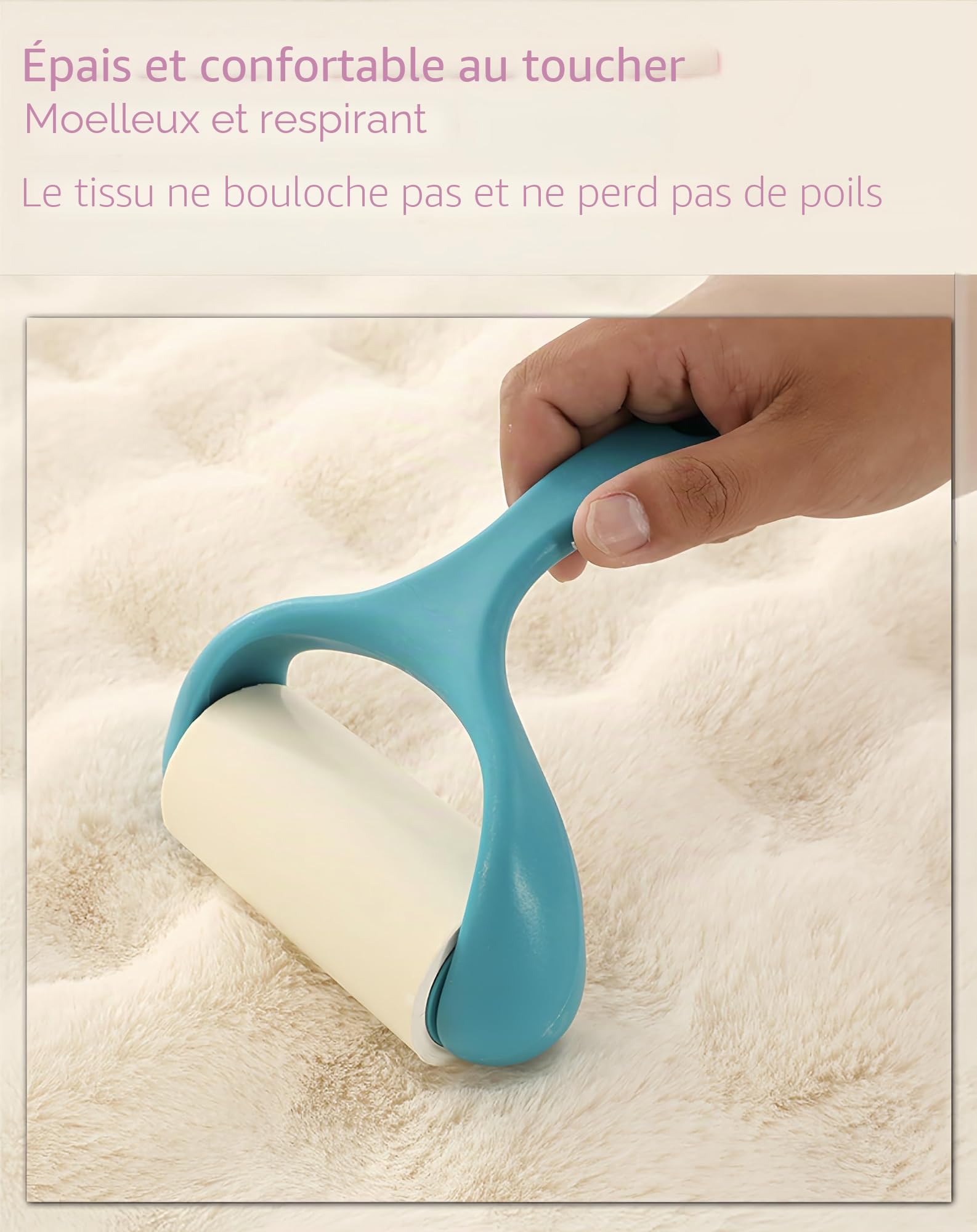 Coussin de tapis en peluche lapin, avec un style doux velours bulle, adapté pour les salons, les chambres, les lits, les baies vitrées et les canapés. (Blanc ivoire, 60/120)