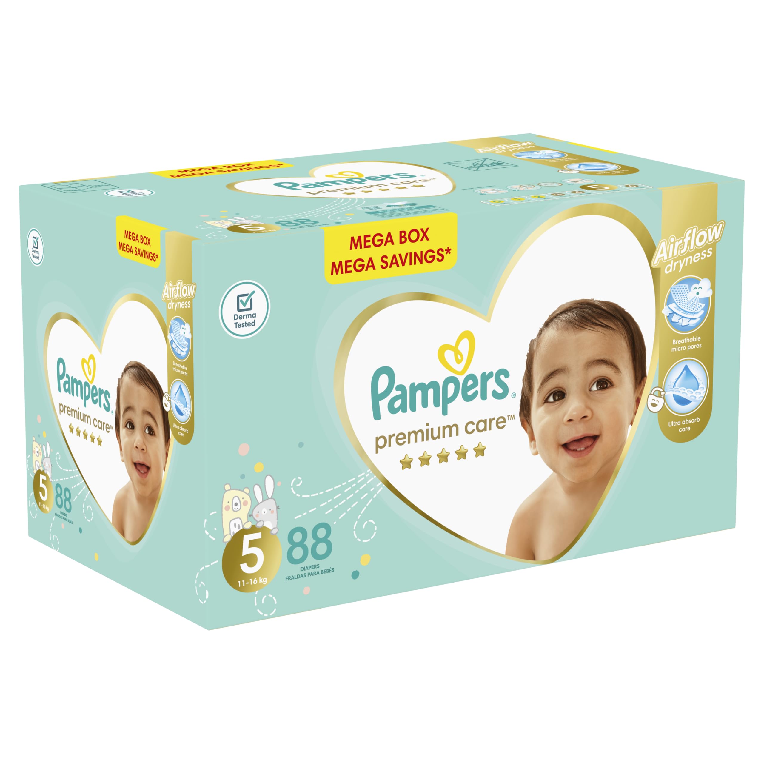 Pampers PC Mega Box S5 Junior, 88 Stück