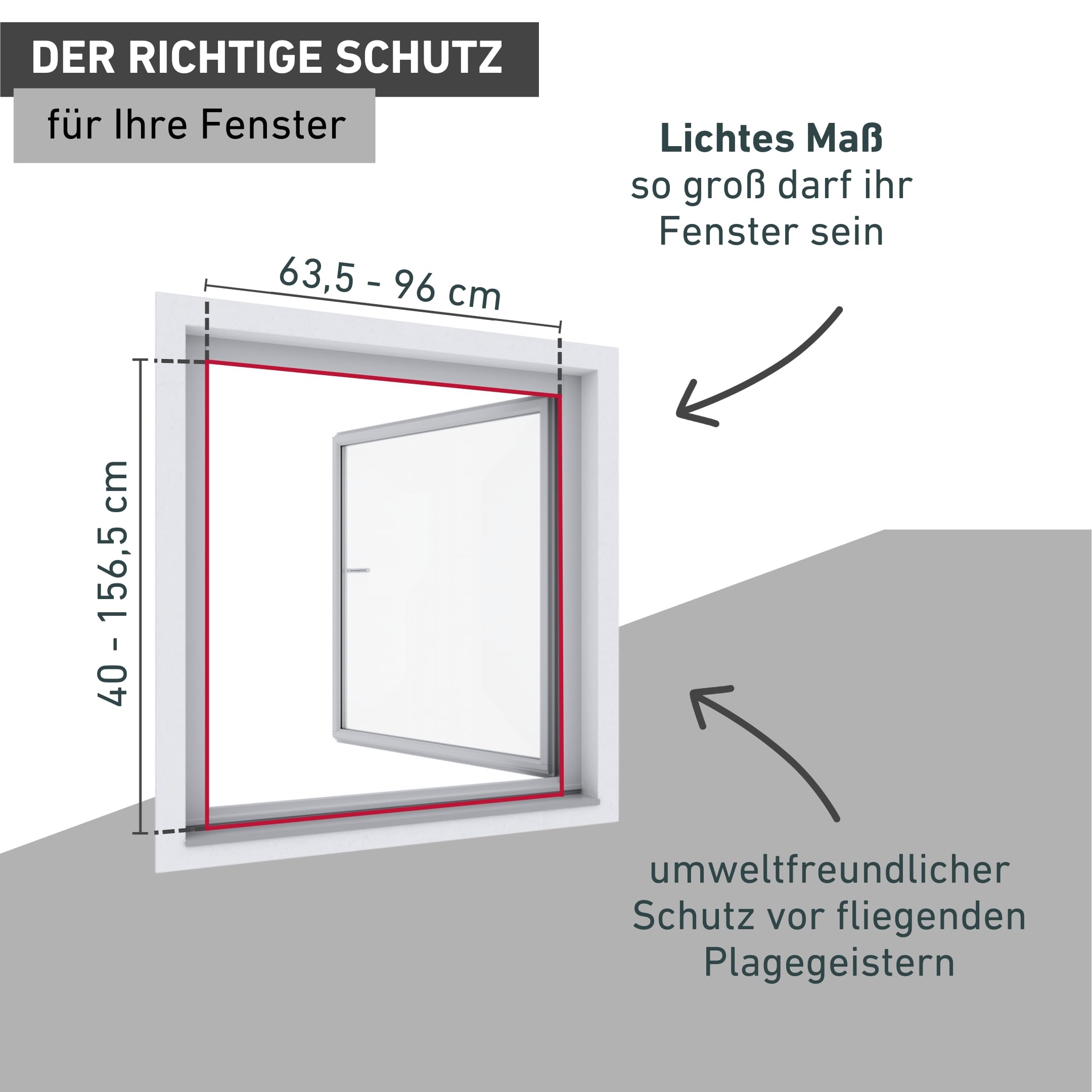 Windhager Insektenschutz Rollofenster zum Einhängen, Insektenschutz-Rollo, Fensterrollo als Mückenschutz, Fliegengitter, Selbstbausatz 100 x 160cm, weiß