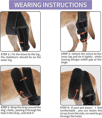 Miniatura 5 de Rodillera para perro, rodillera Acl para perros de pierna trasera con lesión de ligamento cruzado, dolor en las articulaciones y dolor muscular,
