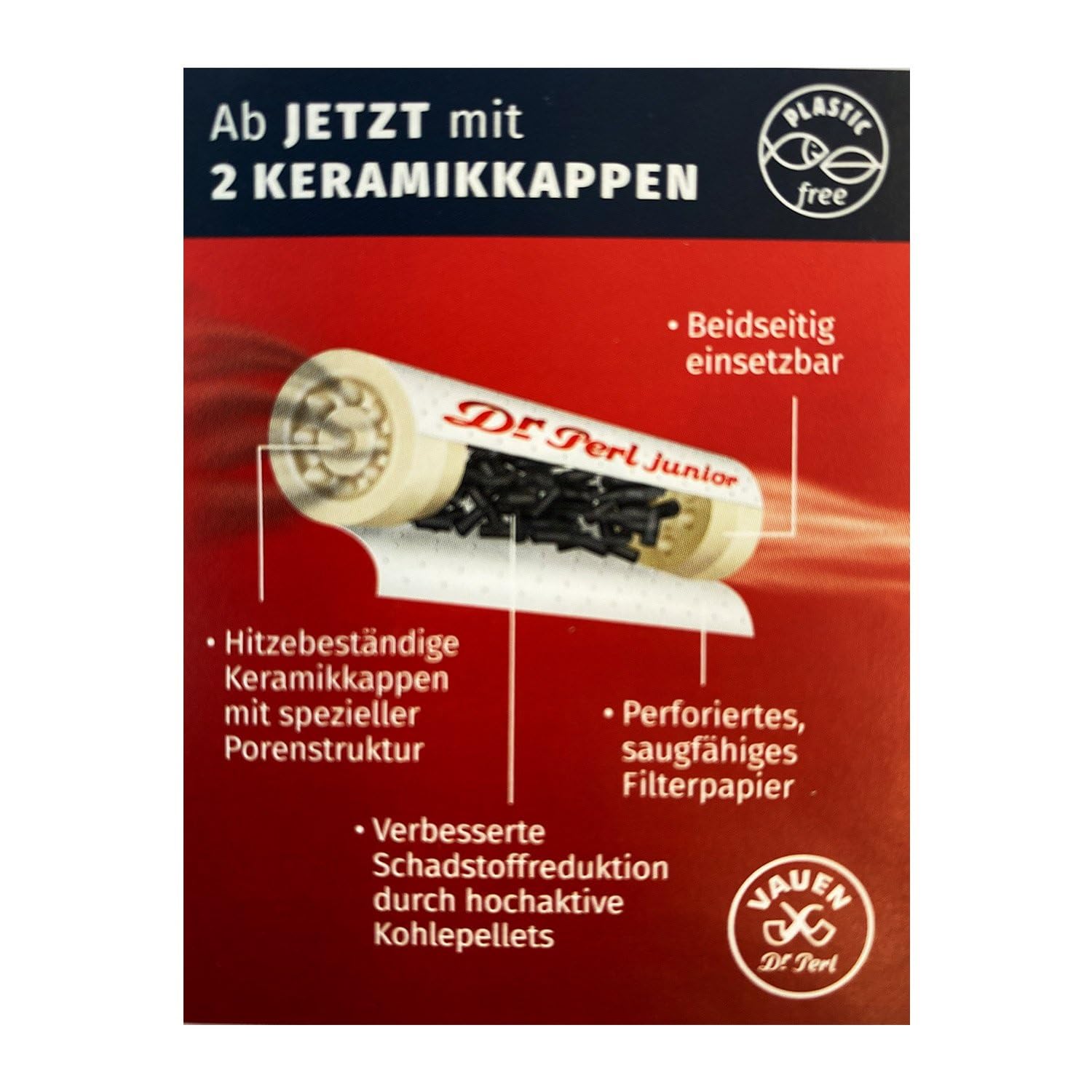 VAUEN Dr. Perl Junior 9mm Charcoal Pipe Filters 180 Count Value Pack product thumbnail 7