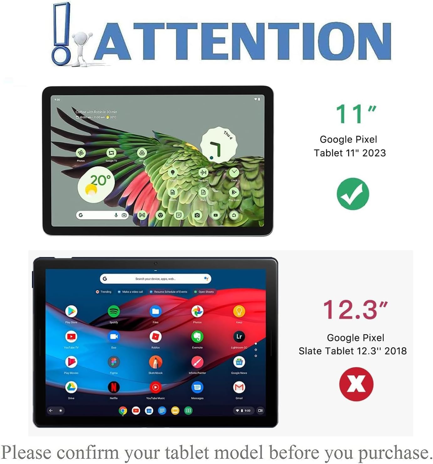 Case with Keyboard for Google Pixel Tablet 11 Inch 2023 Release, Rainbow Backlight Detachable Bluetooth Keyboard Cover for Pixel Tablet