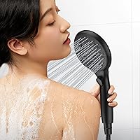 Vista 7 de Suncleanse - Cabezal de regadera de mano de 7 configuraciones con interruptor de pausa de encendidoapagado, cabezal de regadera de alta presión