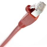 NTW Cat6 Ethernet Cable Shielded 100 FT RED Plated RJ45 Connector Internet LAN Wire Cable Cord for Modem Router PC Mac Laptop PS2 PS3 PS4 Xbox 360 Patch Panel Faster Than Cat5 Cat5e&comma; 345-S6-100RD