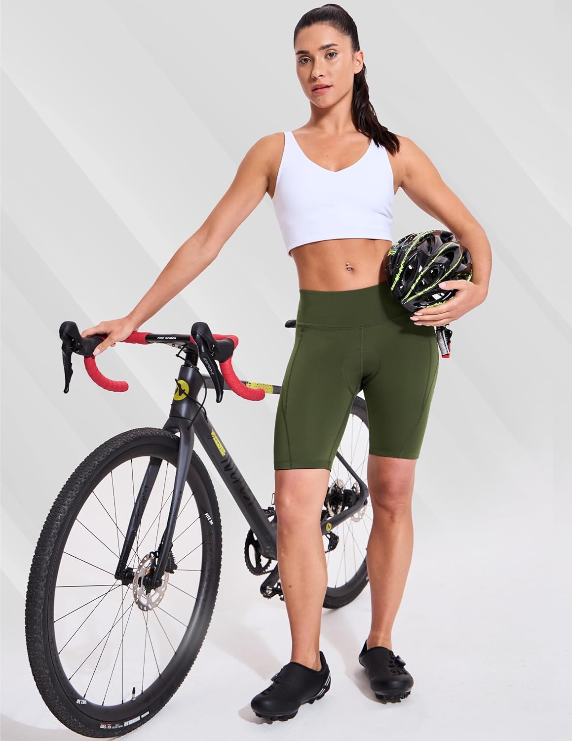 Nepest Womens Padded Bike Shorts 4D Padding Cycling Shorts with Zipper Pocket Riding Bicycle Cycle Road Biking Underwear - Image 2