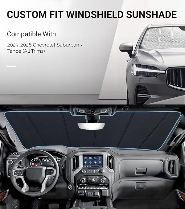 Pigenius Windshield Sun Shade for Chevrolet Suburban Tahoe 2025-2026 by Pigenius - Used condition - Image 2