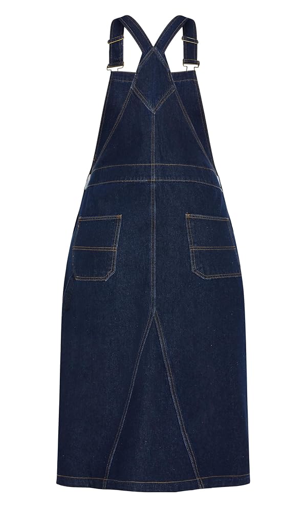 City Chic Women's Plus Size Dress-Pinafore Midi, Dark Denim, 16 by City Chic - Used condition - Image 6