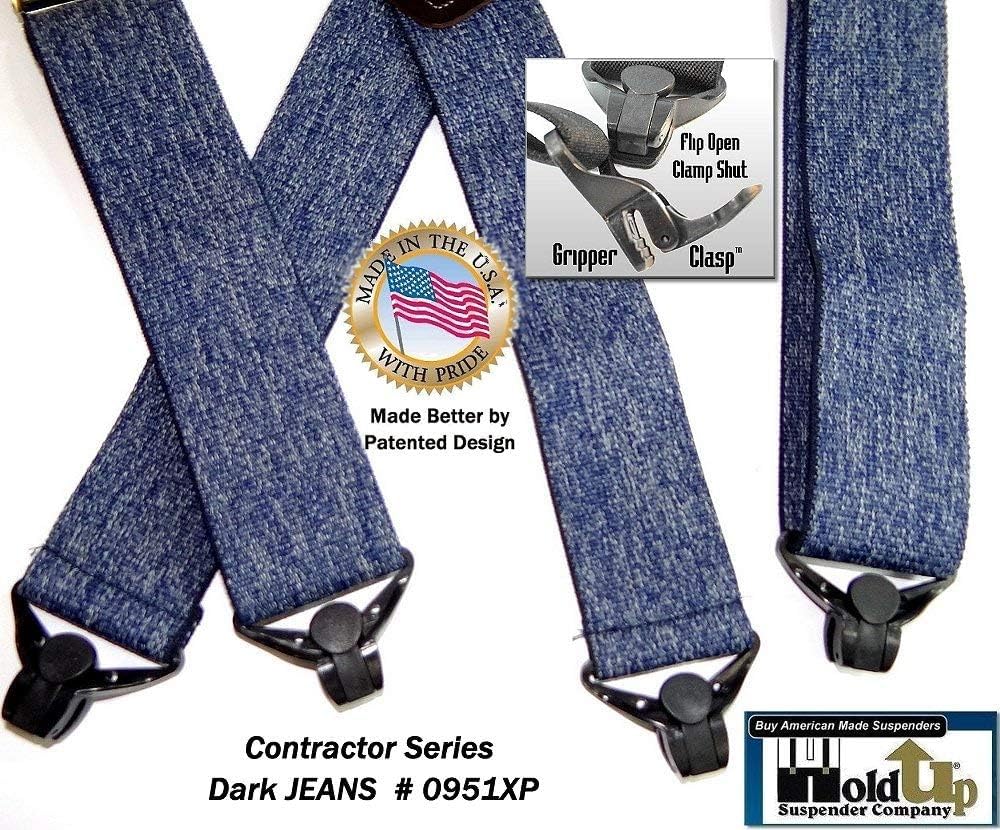 Holdup 2" Wide Contractor Suspenders for Men with Patented Composite Plastic Gripper Clasps - Image 11