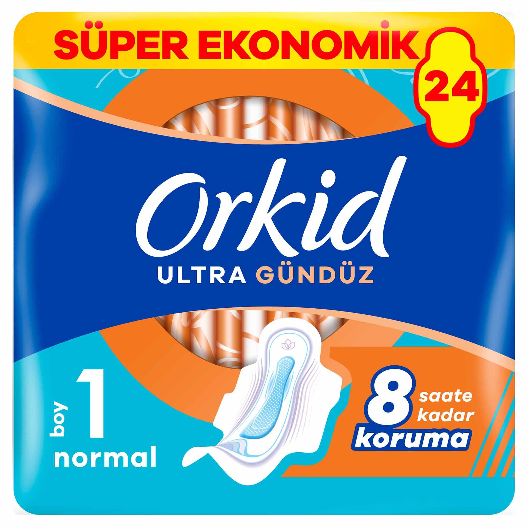 Orkid Ultra Normal (Boy 1) 24 Adet Süper Ekonomik Hijyenik Ped