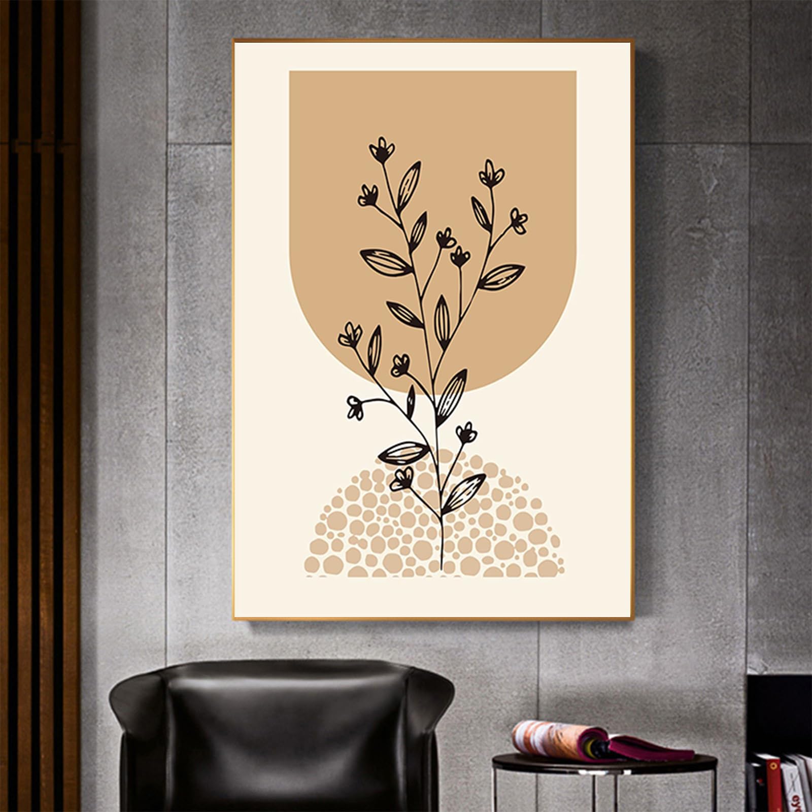 JNAOZI Abstract Line Geometry Pictures, Abstract Botanical Art Poster, Interior Home Decor Wall Art - Image 4