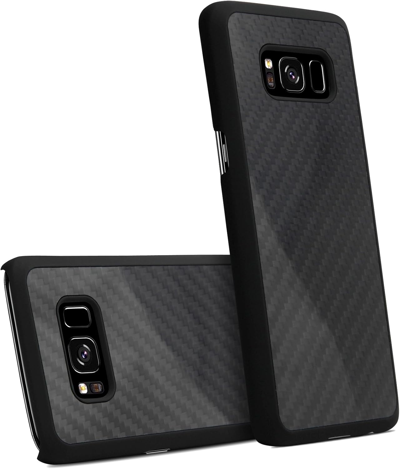 BoxWave Case Compatible with Samsung Galaxy S8 - True Carbon Fiber Minimus Case, Ultra-Strong, Hard Shell Cover - Jet Black