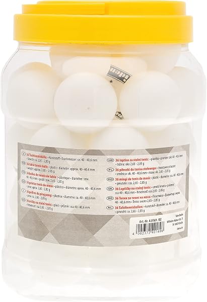 Idena 40169 - Palline da ping pong 36 pezzi, colore bianco, diametro circa 4 cm, secondo le direttive ITTF, qualità 1 stella, per il club, il tempo libero e gli appassionati di sport - 2