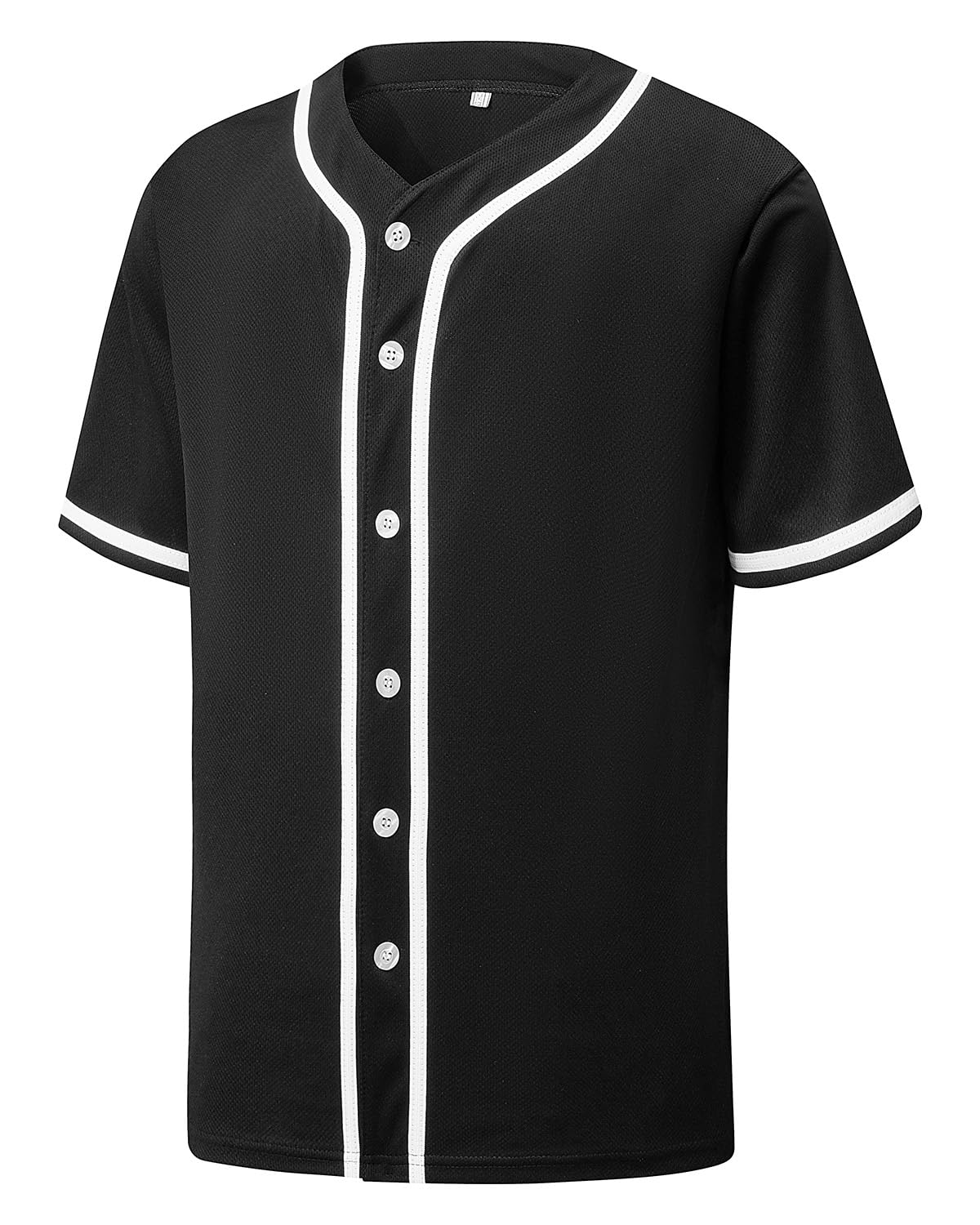YWIES Mens Button Down Plain Baseball Jersey - softball | Mubboo