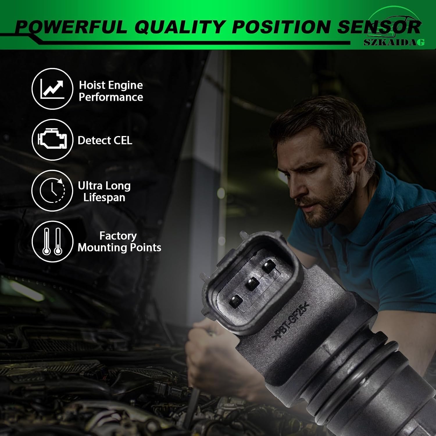 Camshaft Position Sensor for:-Honda 2008-2012 Accord, 2012-2015 Civic, 2010-2014 CRV, 2012-2015 Crosstour for:-Acura 2013-2015 ILX 2010-2014 Tsx Replacement OE# 37510R40A01