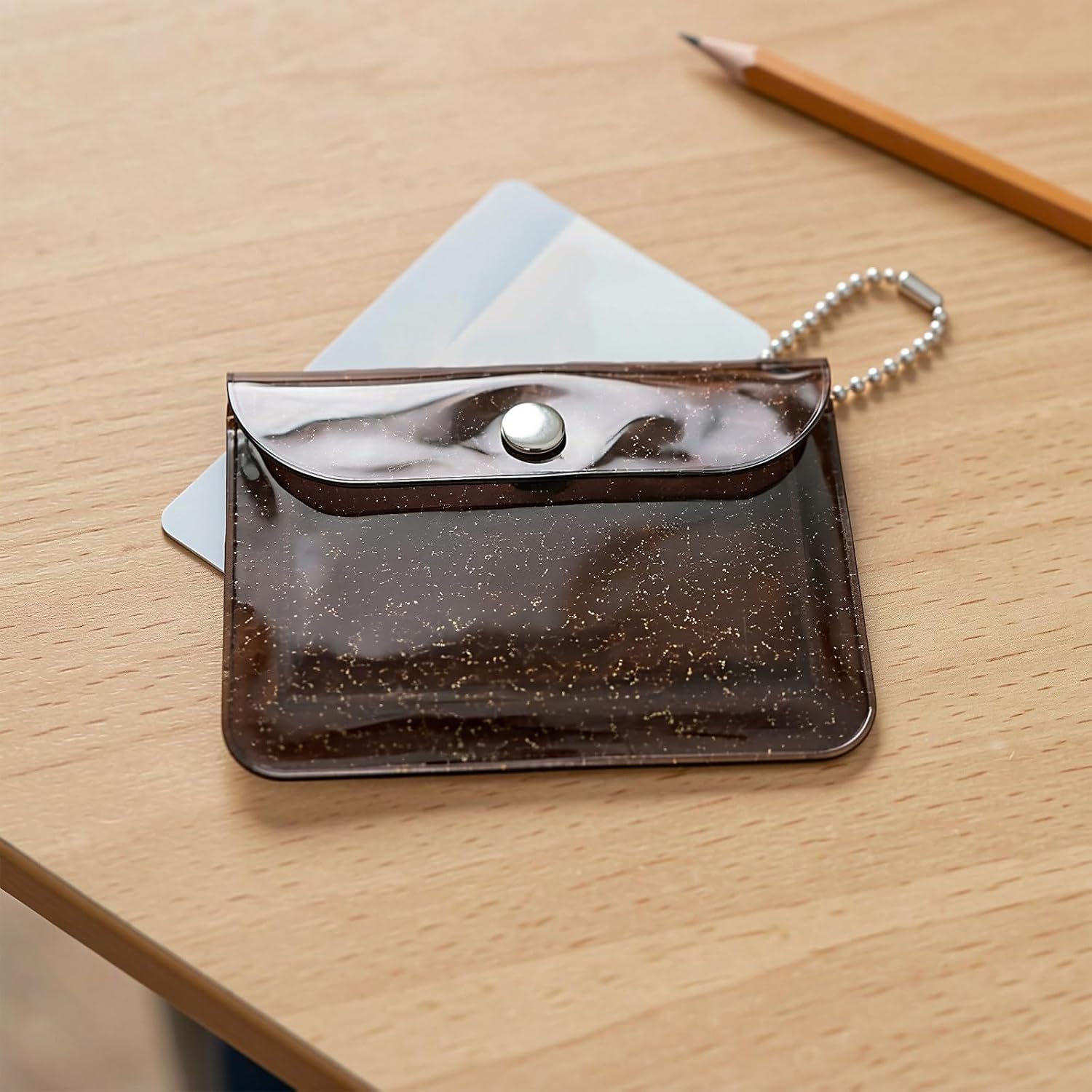 5pcs Mini Button Closure Coin Purse Wallet for Students