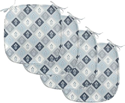 Miniatura 20 de Lunarable Adventure - Cojín de asiento para silla, mapa del mundo en tono retro y descubrimiento de barcos piratas con símbolos náuticos de viaje,