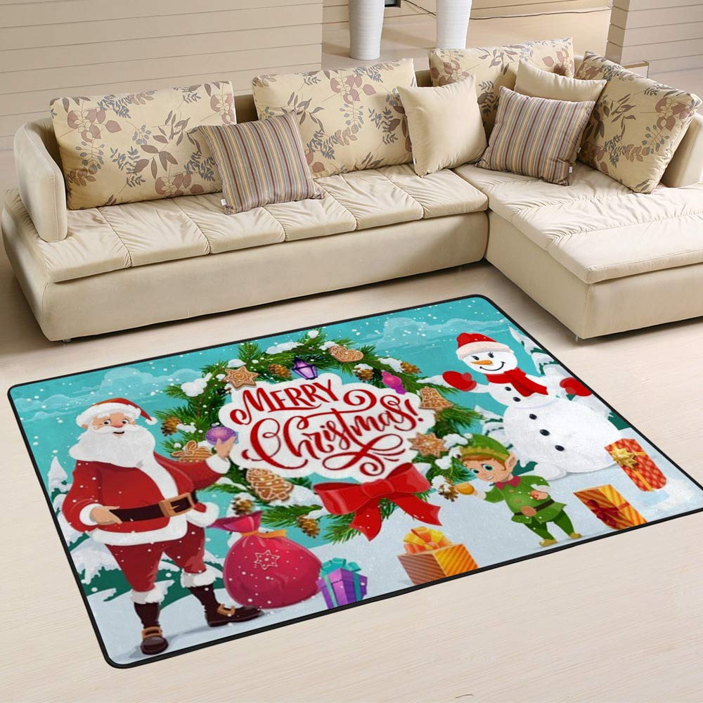 Tapis de Jardin Motif Père Noël grand tapis de séjour Ruchen