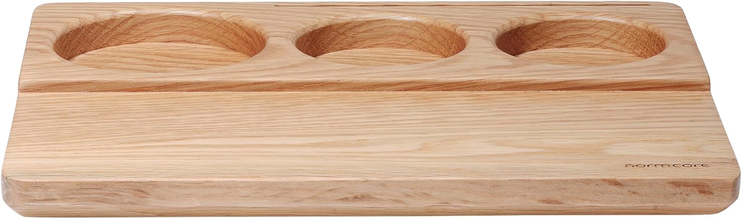 Normcore Tamping Mat - Natural OAK Espresso Tamping Station - Coffee Tamper Holder Mat Portafilter Mat For Baristas - Patent Pending - Solid American White OAK Wood