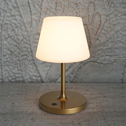 Miniatura 7 de Lámpara de mesa para exteriores, inalámbrica recargable por USB, 4000 mAh, LED de 2700 K, regulable al tacto, portátil, funciona con pilas, IP44