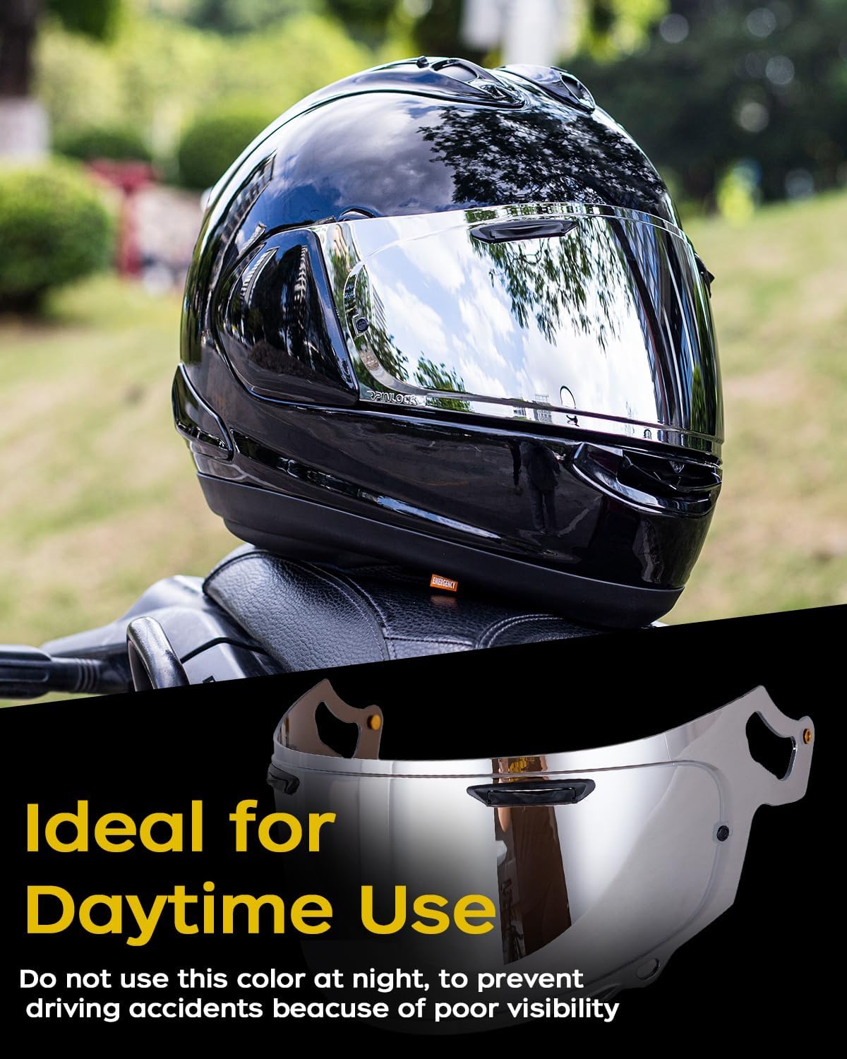 Soman Regent-X Visor Replacement, VAS-V MAX Vision Face Shields Visors Compatible with Regent-X VAS-V MAX Corsair-X Quantum-X Signet-X Dt-X Defiant-X UV Protection (Silver)