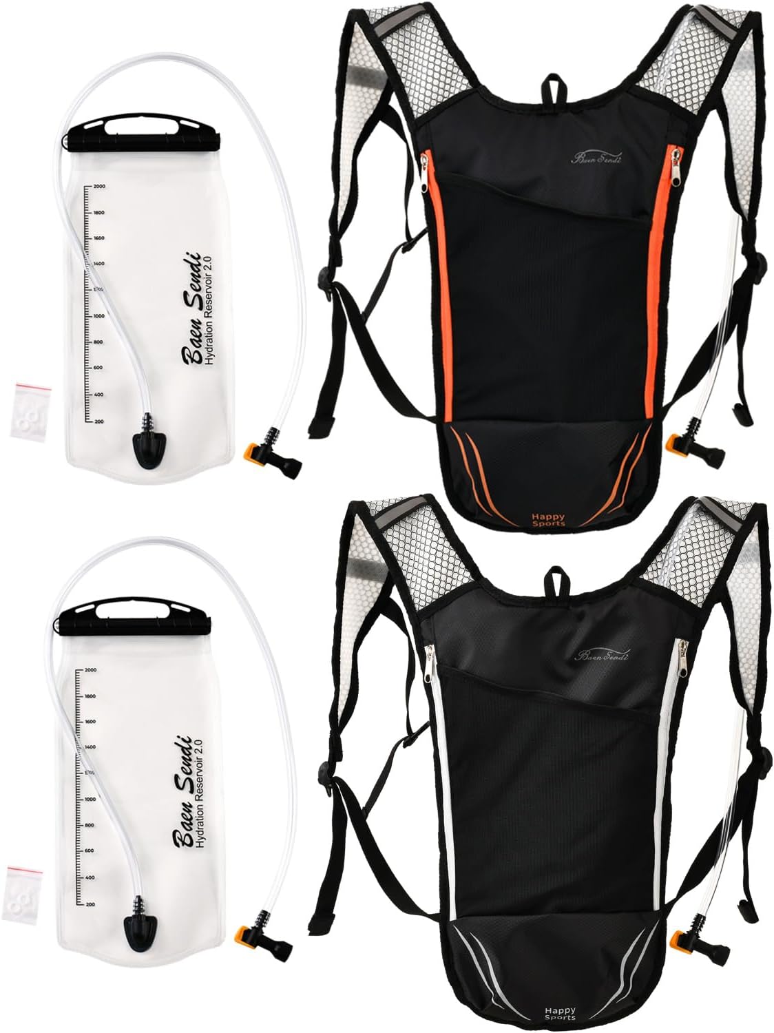 2 Pack Hydration Pack with 2L Backpack Water Bladder - Great for Outdoor Sports of Running Hiking Camping Cycling Skiing image 2