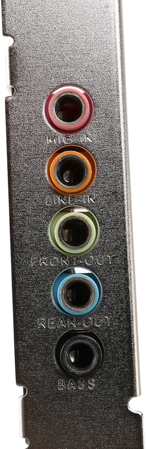 4X PCIe Sound Card 5.1, PCI Surround 3D Audio Card for PC with High Direct Sound & Low Bracket