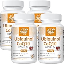 Ubiquinol CoQ10 600 mg Softgel Capsules - Active Form of CoQ10 Plus Vitamin E & Omega 3 6 9 - Advanced Coenzyme Q10 Dietary Supplement (60 Count, Pack of 4)