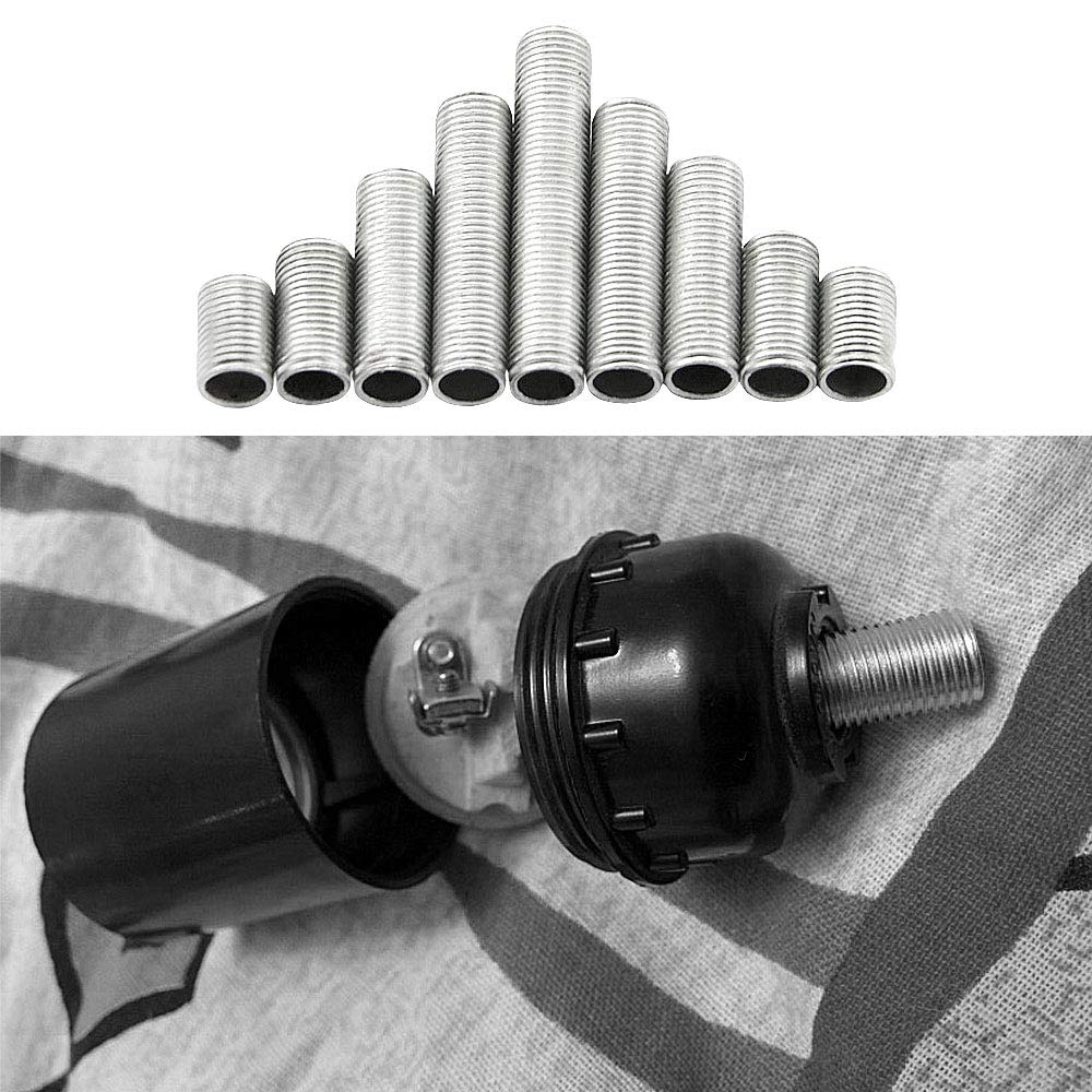 Tubo M10 Kit Tubi Filettati M10 Per Lampadari - 420 Mm Con Dadi E