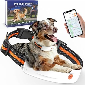Wireless Dog Fence System, 4G LTE GPS Dog Collar for Medium Small Dogs, All-in-One Pet Tracker with Virtual Fence, Activity & Wellness Monitoring, Heart Rate & Breath Count, Waterproof, White