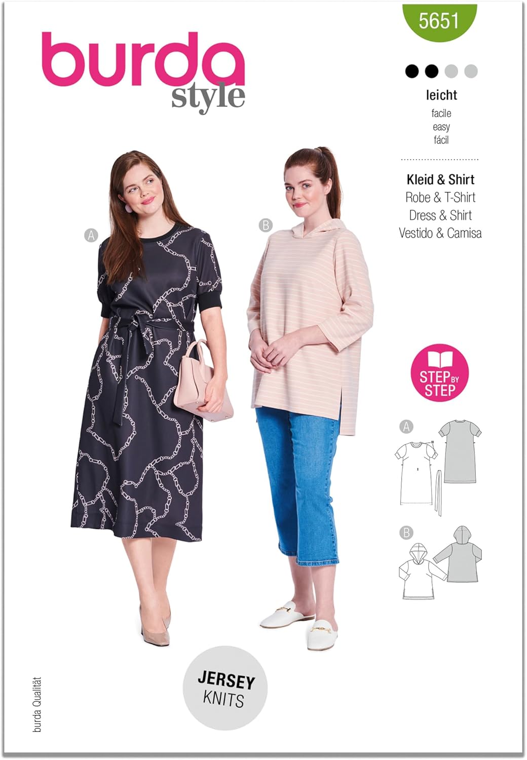 Burda Style 5651 Sewing Pattern for Misses Hoodie and Dress