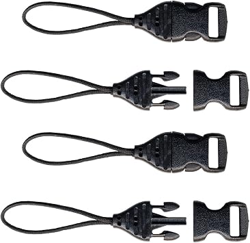 OP/TECH USA 1301082 Mini QD Loops - 1.5mm - System Connectors Black - Set for Cameras, Cell Phones & Binoculars