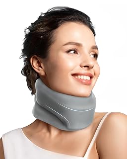 Neck Brace Cervical Collar - Neck Support Brace for Sleeping, Soft Foam Wraps Keep Vertebrae Stable and Aligned for Relief of Cervical Spine Pressure for Women & Men, (15.8-18.1 Inch) Grey - Amazon product rated Grade A