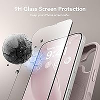 Vista 497 de GONEZ Funda de silicona para iPhone 15 Pro Max, compatible con Magsafe, protector de cámara + protector de pantalla, forro de microfibra suave Negro