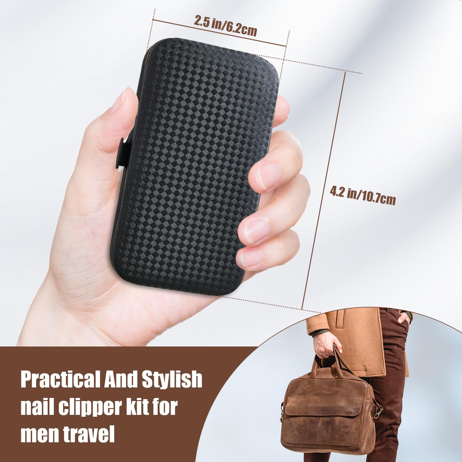 Juego de manicura 10 en 1 para hombre, kit de cortaúñas de viaje para hombres y mujeres, kit de aseo de uñas para hombres, cumpleaños, día de Acción de Gracias, regalos para él, ella, niños, niñas, 4