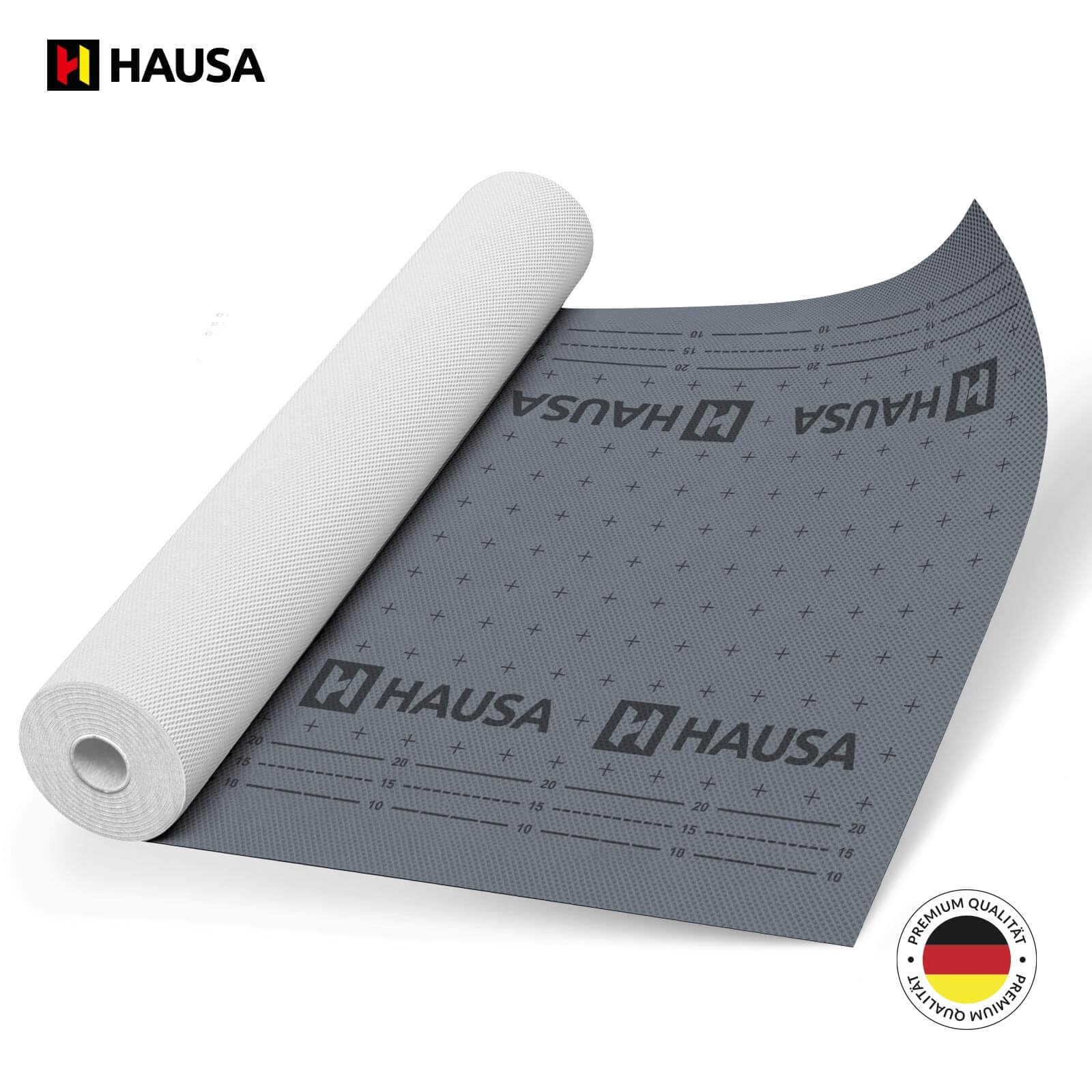 HAUSA HU180 Unterspannbahn Dachfolie 180g/m² 75m² 1,5mx50m hochdiffusionsoffen wasserdicht reißfest