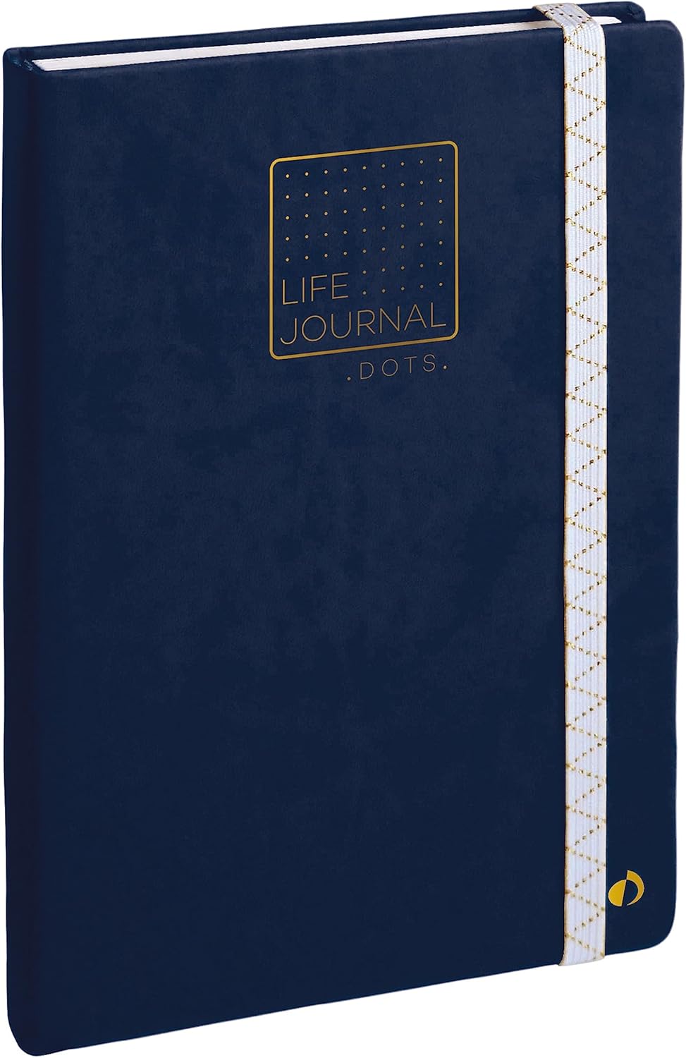 Quo Vadis Life Notebook with 21 Dots and Elastic Strap 15 x 21 cm Ocean Blue