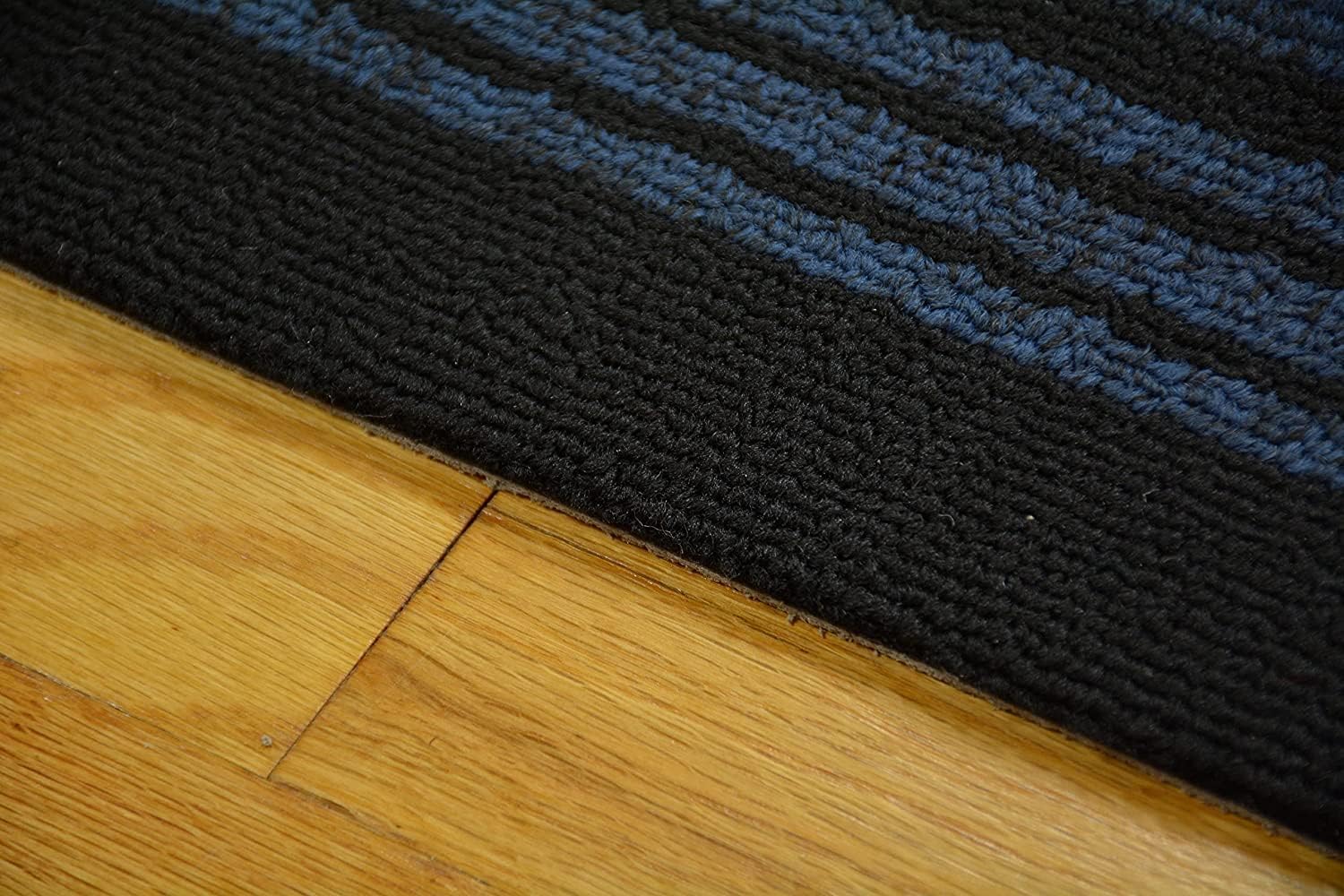 Custom Size Runner Rug Solid Border Berber Style Indoor/Outdoor Slip Resistant Rubber Backing 26, 31 or 36 inches Width Options with Customize Length by Feet Rug Runners (Navy 26 in x 50 ft)