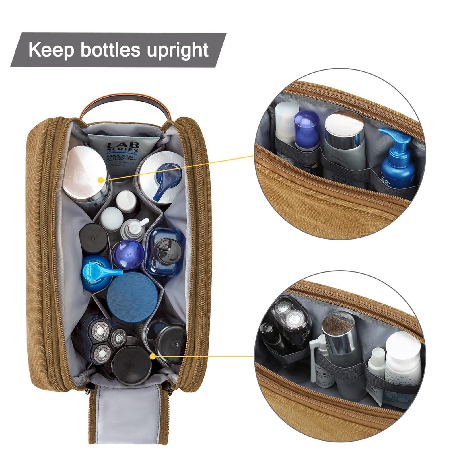 RUVOO Portátil para Viaje Bolsas Neceser for Mujer, Bolsa de Maquillaje cosmética, Organizador, Bolsa de Viaje for artículos de tocador Organizador Maquillaje(Blue)