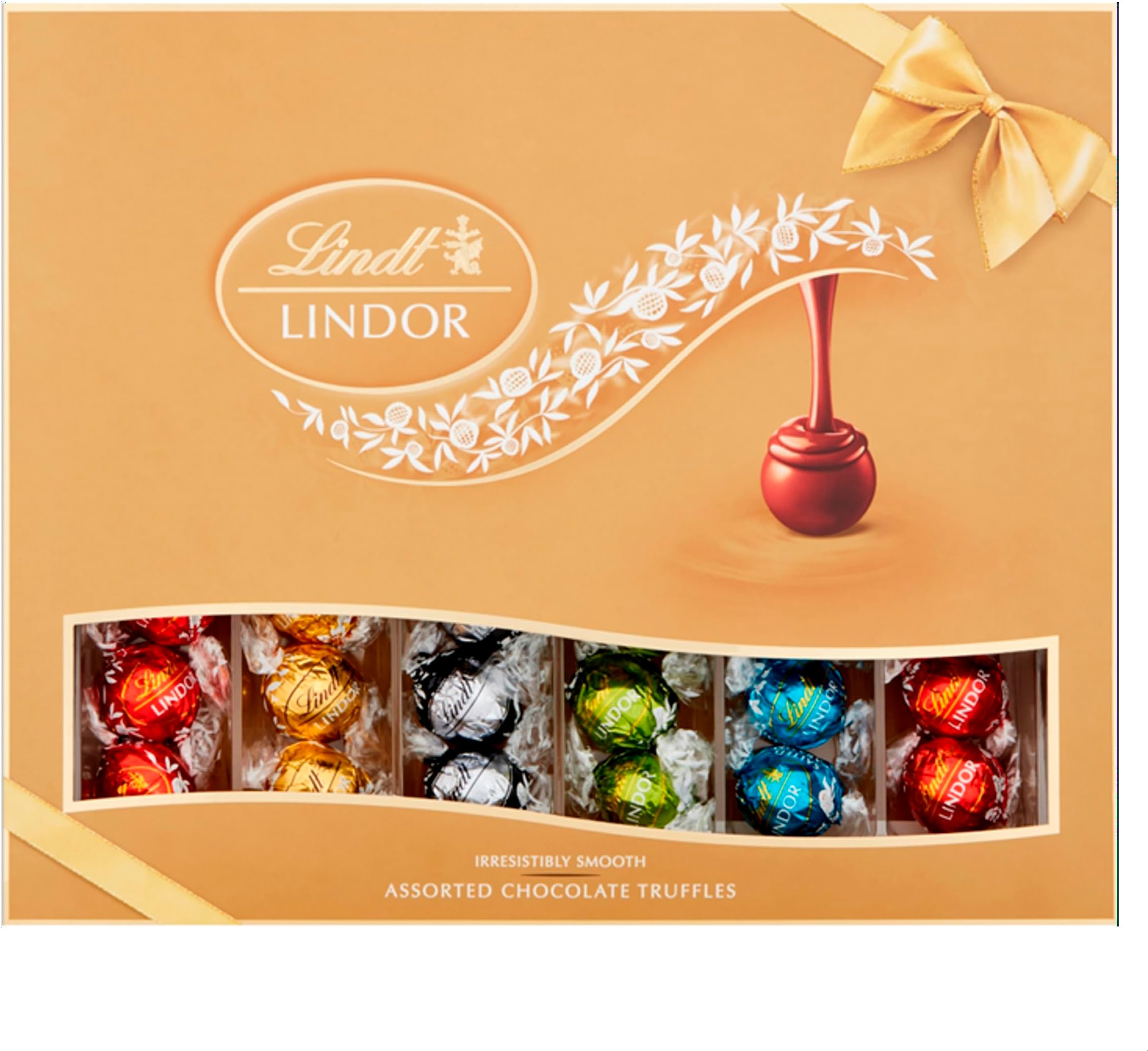 Lindt Lindor Assorted Chocolate Truffles Gift Box – 525g – Gift – Milk, Dark, Salted Caramel & Pistachio Truffles